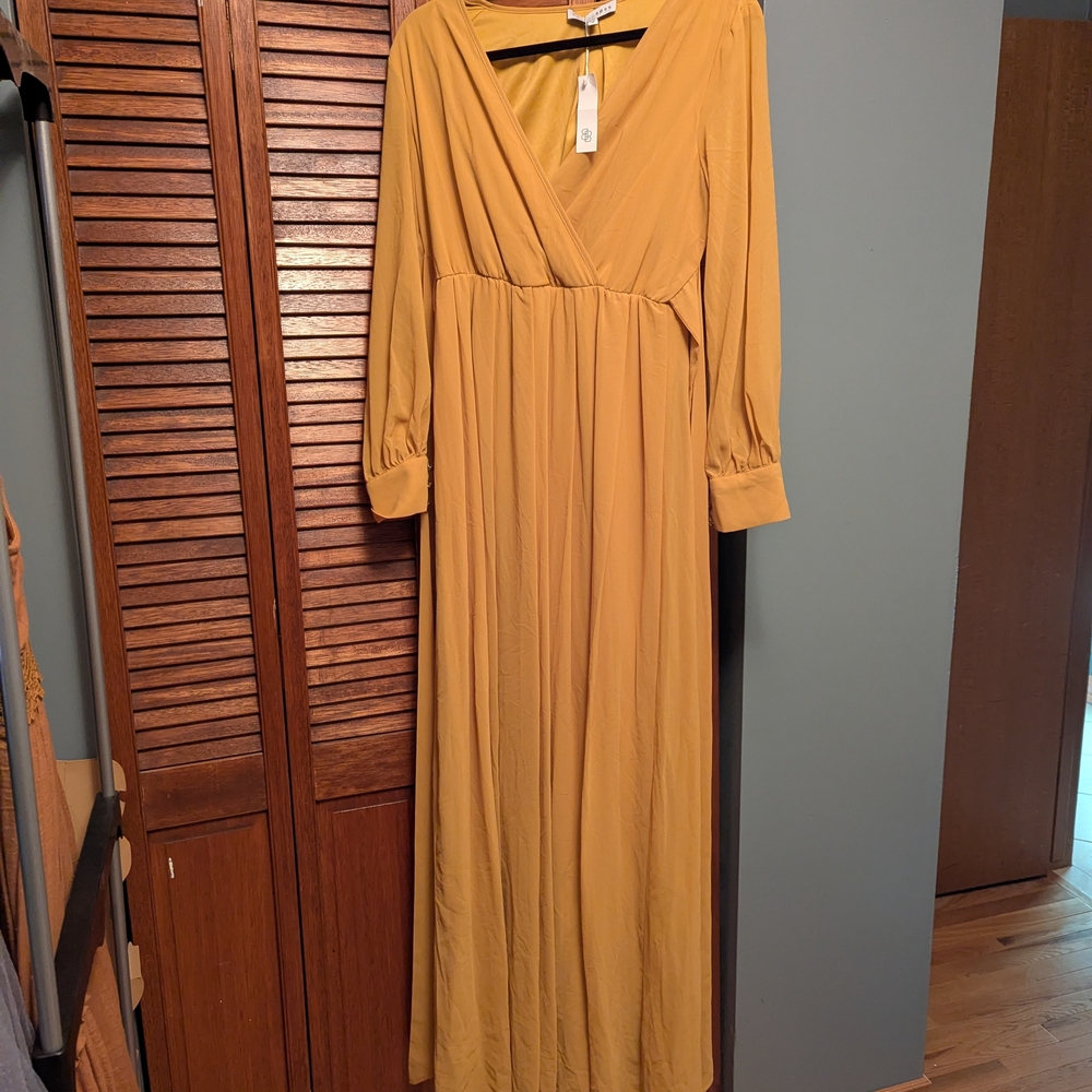 Baltic Born Mustard Long Sleeve Dress